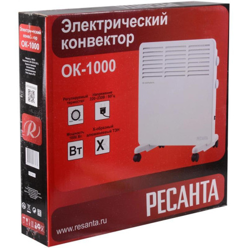 Конвектор/ Конвектор Ресанта ОК-1000 1000Вт белый