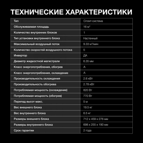 Сплит-система/ Сплит-система Hyundai HAC-09i/T-PRO белый  (внешний и внутренний блоки)