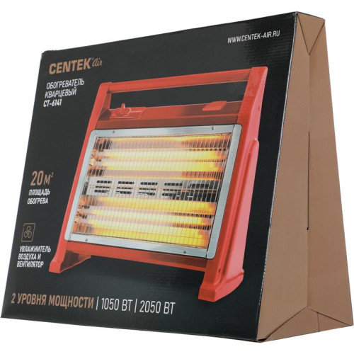 Обогреватель кварцевый/ Обогреватель кварцевый Centek CT-6141 2000Вт красный/серый Обогреватель кварцевый/ Обогреватель кварцевый Centek CT-6141 2000Вт красный/серый