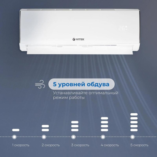 Сплит-система/ Сплит-система Vitek VT-2504 белый (внешний и  внутренний блоки - VT-2504/in VT-2504/out)