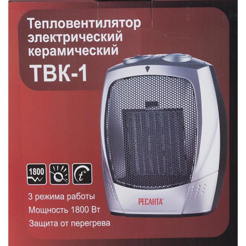 Тепловентилятор/ Тепловентилятор Ресанта ТВК-1 1800Вт серебристый/черный