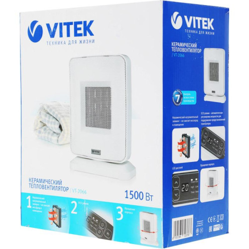 Тепловентилятор/ Тепловентилятор Vitek VT-2066 1500Вт серый