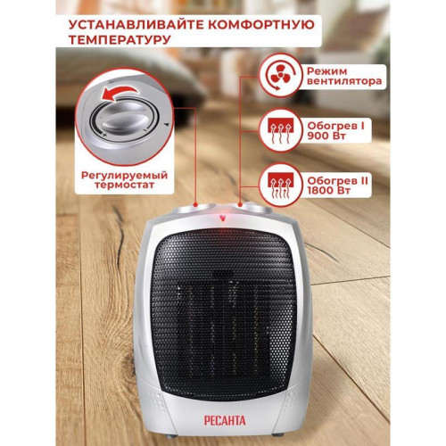 Тепловентилятор/ Тепловентилятор Ресанта ТВК-1 1800Вт серебристый/черный