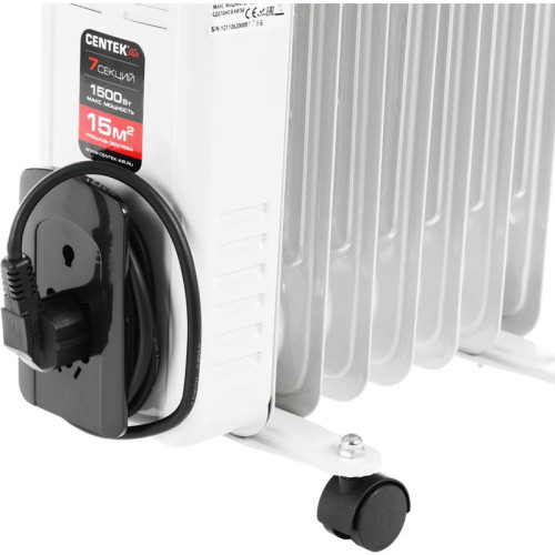Радиатор масляный/ Радиатор масляный Centek CT-6200 1500Вт белый