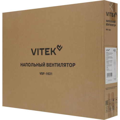 Вентилятор напольный/ Вентилятор напольный Vitek VSF-1631 40Вт скоростей:3 белый