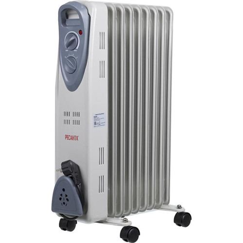 Радиатор масляный/ Радиатор масляный Ресанта ОМ-9Н 2000Вт белый