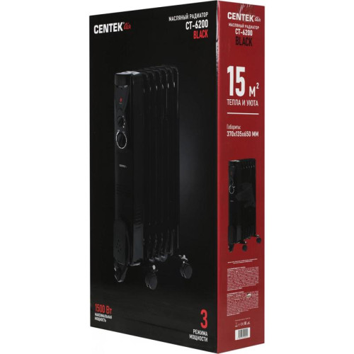 Радиатор масляный/ Радиатор масляный Centek CT-6200 1500Вт черный
