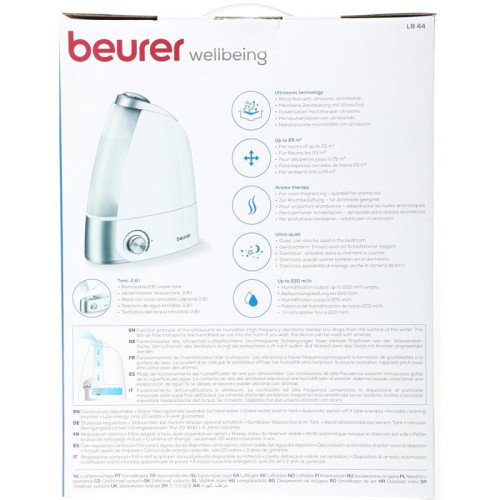 Увлажнитель воздуха/ Увлажнитель воздуха Beurer LB44 25Вт (ультразвуковой) белый