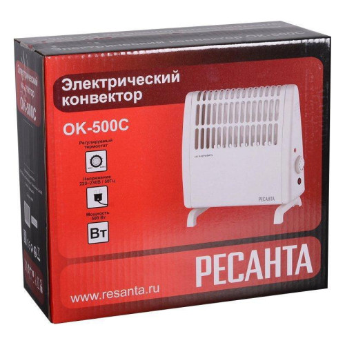 Конвектор/ Конвектор Ресанта ОК-500С 500Вт белый