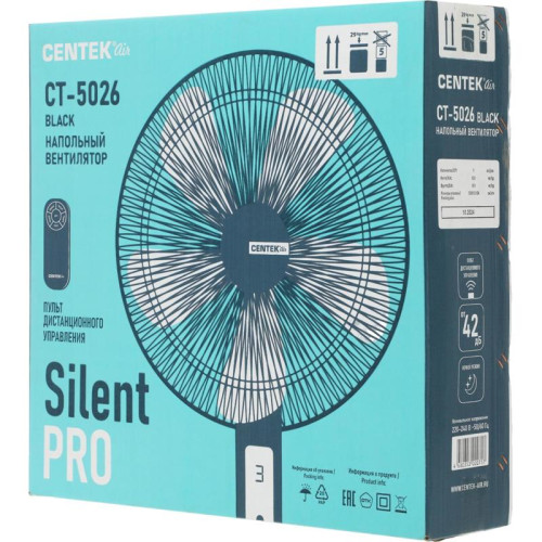 Вентилятор напольный Centek CT-5026 65Вт скоростей:4 ПДУ черный
