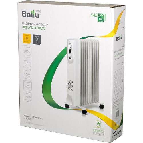 Радиатор масляный/ Радиатор масляный Ballu Comfort BOH/CM-11WDN 2200Вт белый/черный