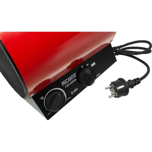 Тепловая пушка электрическая/ Тепловая пушка электрическая Ресанта ТЭП-2000К 2000Вт красный