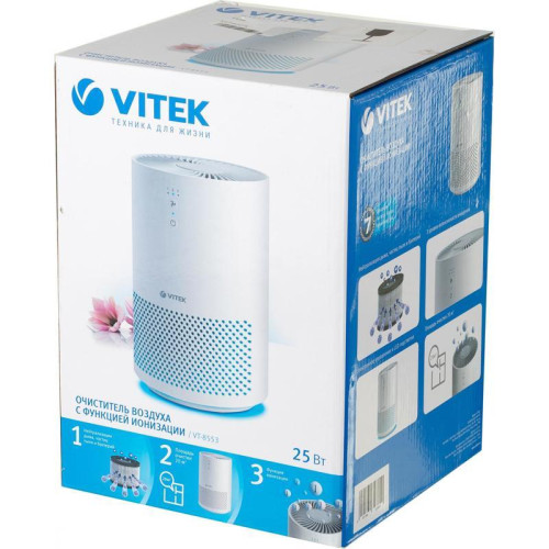 Воздухоочиститель/ Воздухоочиститель Vitek 8553-VT-01 25Вт белый