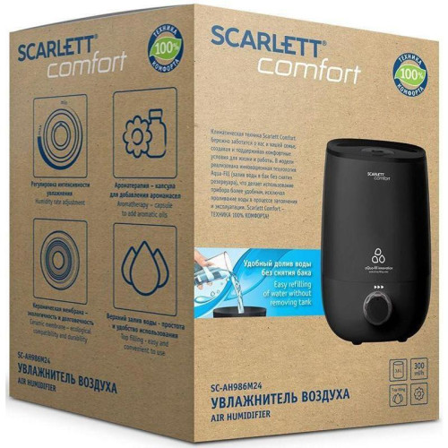 Увлажнитель воздуха/ Увлажнитель воздуха Scarlett SC-AH986M24 23Вт (ультразвуковой) черный