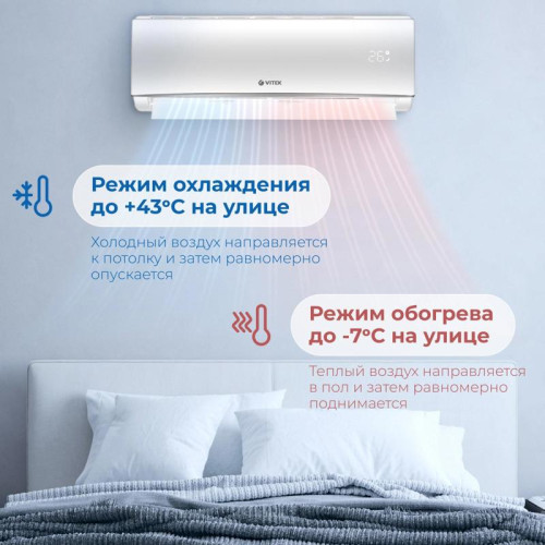 Сплит-система/ Сплит-система Vitek VT-2514 белый (внешний и  внутренний блоки - VT-2514/in VT-2514/out)