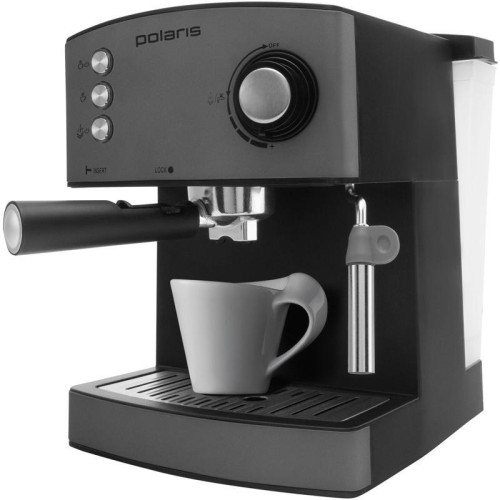 Кофеварка рожковая Polaris Adore Crema PCM 1527E 850Вт серый/черный