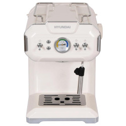 Кофеварка рожковая Hyundai HEM-5300 850Вт бежевый/серебристый