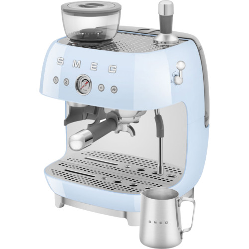 SMEG EGF03PBEU Кофемашина-эспрессо со встроенной кофемолкой, цвет пастельный голубой