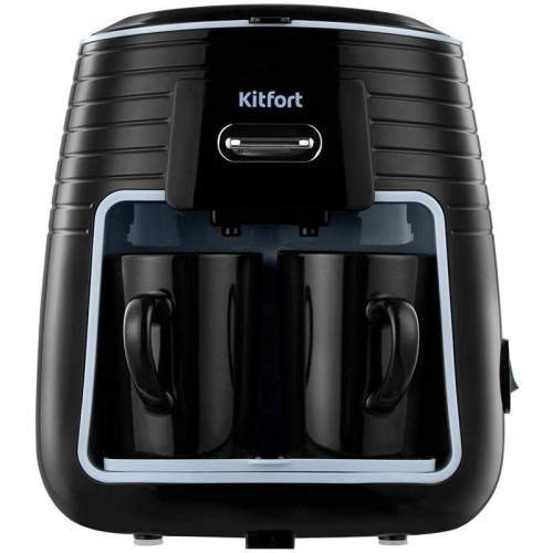 Кофеварка капельная Kitfort КТ-7447 450Вт черный/голубой Кофеварка капельная Kitfort КТ-7447 450Вт черный/голубой