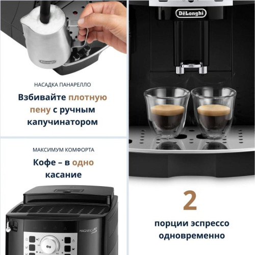 Кофемашина Delonghi Magnifica ECAM22.110.B 1450Вт черный