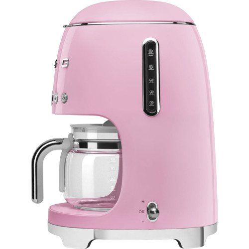 Капельная кофеварка,стиль 50-х годов, 10 чашек, 1.4 л, цвет розовый