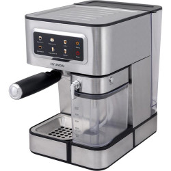 Кофеварка рожковая Hyundai HEM-5306 1350Вт серебристый/черный