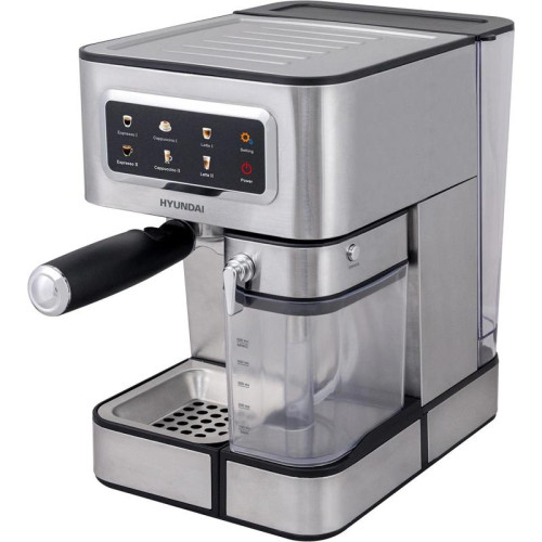 Кофеварка рожковая Hyundai HEM-5306 1350Вт серебристый/черный