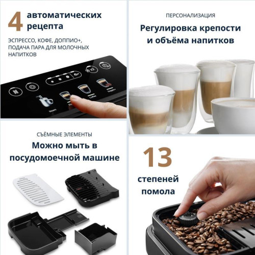 Кофемашина Delonghi Magnifica Evo ECAM290.22.B 1450Вт серебристый/черный Кофемашина Delonghi Magnifica Evo ECAM290.22.B 1450Вт серебристый/черный