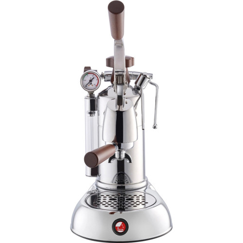 Кофемашина SMEG/ Stradivari Europiccola, Леверная кофемашина-эспрессо, нержавеющая сталь, деревянные ручки