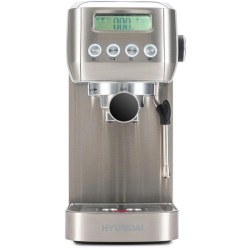 Кофеварка рожковая Hyundai HEM-9990 1350Вт серебристый