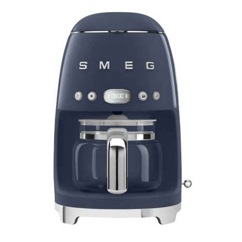 Капельная кофеварка SMEG, стиль 50-х годов, мощность 1050 Вт, для фильтрованного кофе, 2 уровня крепости кофе, 10 чашек, 1.4 л, цвет темно-синий