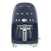 Капельная кофеварка SMEG, стиль 50-х годов, мощность 1050 Вт, для фильтрованного кофе, 2 уровня крепости кофе, 10 чашек, 1.4 л, цвет темно-синий