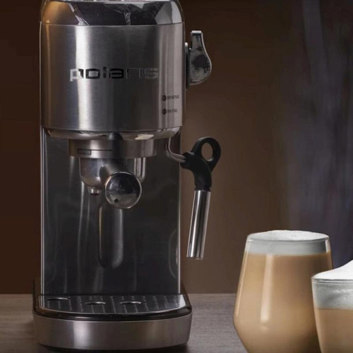 Кофеварка рожковая Polaris PCM 2001AE 1400Вт нержавеющая сталь