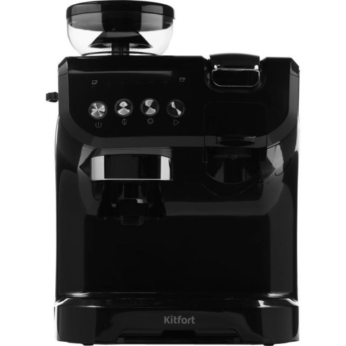 Кофеварка рожковая Kitfort КТ-7107 1560Вт черный/серебристый Кофеварка рожковая Kitfort КТ-7107 1560Вт черный/серебристый