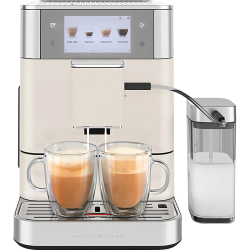 Автоматическая эспрессо-машина KitchenAid, 2.2 л, одновременное приготовление двух чашек, 3 уровня крепости кофе, автоматическая очистка, автоматическая декальцинация, цветной дисплей, сенсорное управление, 40 рецептов, цвет фарфорово-белый