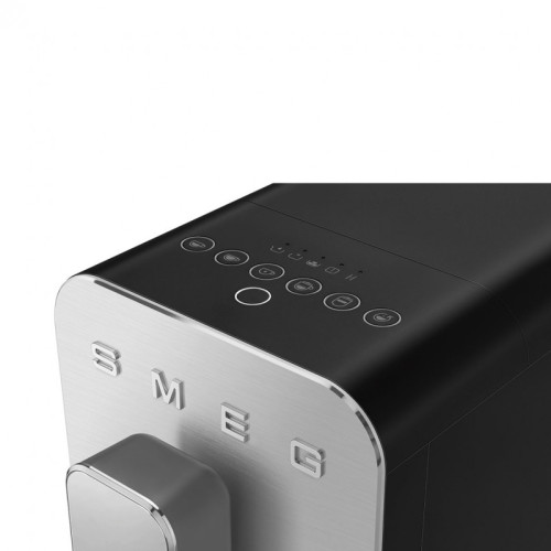 Автоматическая кофемашина, мощность 1350 Вт, регулируемый уровень помола, размер порции, жесткость воды, подсветка диспенсера, автоматическое выключение, кнопочное управление, объем резервуара 1.4 л, поддон для сбора капель, давление 19 бар, цвет черный