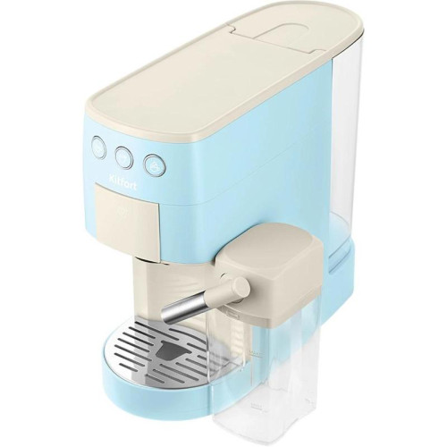 Кофеварка рожковая Kitfort КТ-7466 1450Вт голубой/белый