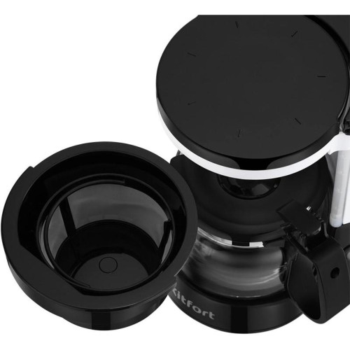 Кофеварка капельная Kitfort КТ-7486 550Вт черный/белый