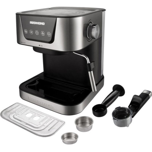 Кофеварка рожковая Редмонд RCM-M1513 1050Вт серебристый/черный
