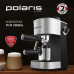 Кофеварка рожковая Polaris PCM 4008AL 800Вт нержавеющая сталь/черный