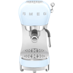 Ручная кофемашина Smeg, стиль 50-х, регулируемая температура кофе, давление 15 бар, емкость контейнера для воды 1.1 л, цвет пастельный голубой