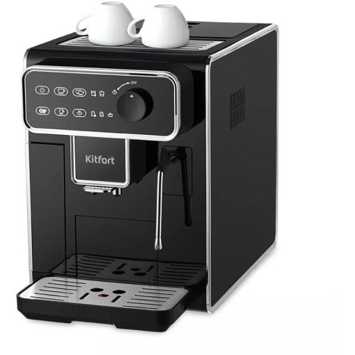 Кофемашина Kitfort КТ-7256 1350Вт черный/нержавеющая сталь