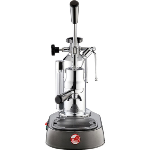 Кофемашина SMEG/ Europiccola, Леверная кофемашина-эспрессо, нержавеющая сталь/черная база/ручки и крышка из бакелита