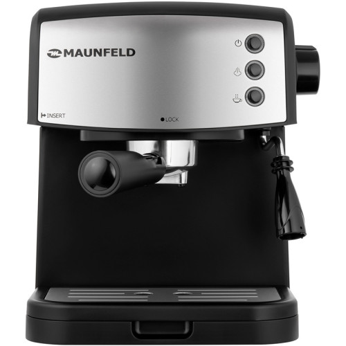 Кофемашина рожкового типа MAUNFELD/ Кофемашина рожкового типа MAUNFELD MF-734BK, мощность 850 Вт, давление 15 бар, капучинатор, возможность приготовления 2 чашек, объем резервуара воды 1,5 л , цвет черный Кофемашина рожкового типа MAUNFELD/ Кофемашина рожкового типа MAUNFELD MF-734BK, мощность 850 Вт, давление 15 бар, капучинатор, возможность приготовления 2 чашек, объем резервуара воды 1,5 л , цвет черный
