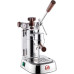Кофемашина SMEG/ Europiccola, Леверная кофемашина-эспрессо, нержавеющая сталь, деревянные ручки