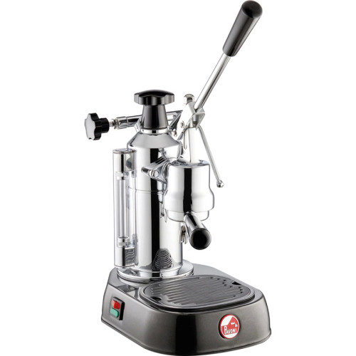 Кофемашина SMEG/ Europiccola, Леверная кофемашина-эспрессо, нержавеющая сталь/черная база/ручки и крышка из бакелита