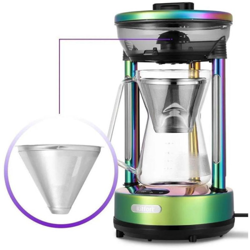 Кофеварка капельная Kitfort КТ-7488 600Вт зеленый