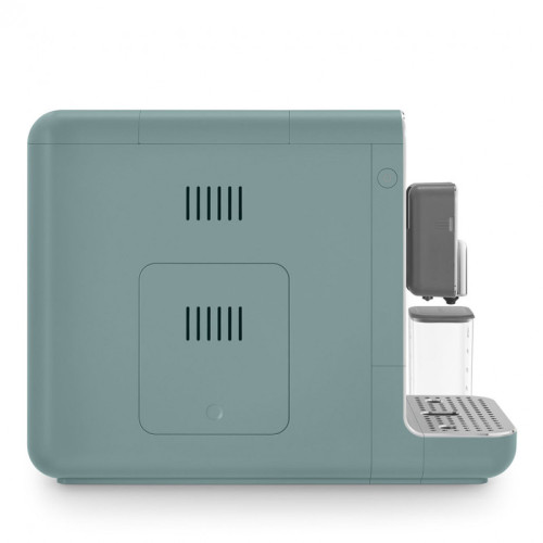 Автоматическая кофемашина, мощность 1350 Вт, регулируемый уровень помола, размер порции, жесткость воды, подсветка диспенсера, автоматическое выключение, кнопочное управление, объем резервуара 1.4 л, поддон для сбора капель, давление 19 бар, цвет изумрудн