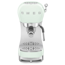 Ручная кофемашина Smeg, стиль 50-х, регулируемая температура кофе, давление 15 бар, емкость контейнера для воды 1.1 л, цвет пастельный зеленый