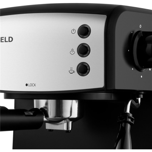Кофемашина рожкового типа MAUNFELD/ Кофемашина рожкового типа MAUNFELD MF-734BK, мощность 850 Вт, давление 15 бар, капучинатор, возможность приготовления 2 чашек, объем резервуара воды 1,5 л , цвет черный Кофемашина рожкового типа MAUNFELD/ Кофемашина рожкового типа MAUNFELD MF-734BK, мощность 850 Вт, давление 15 бар, капучинатор, возможность приготовления 2 чашек, объем резервуара воды 1,5 л , цвет черный